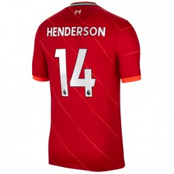Camisola Liverpool Jordan Henderson 14 Equipamento Primeiro 2021-2022 Manga Curta